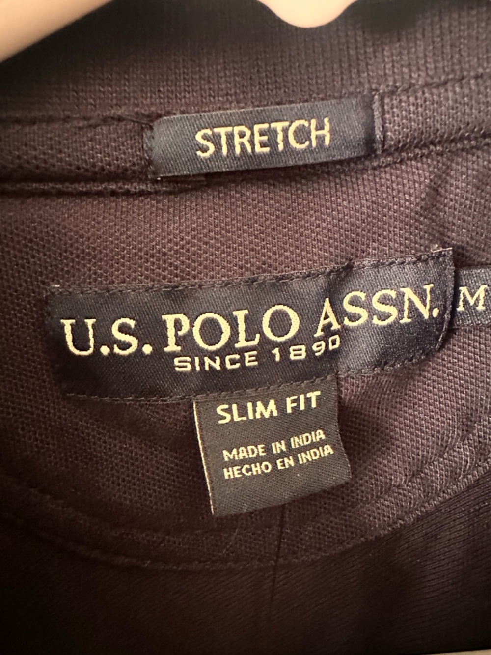 U.S. Polo Assn. Men’s Navy Polo with Red Contrast Trim - Picture 2 of 7
